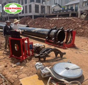 Gia công hàn ống nhựa Tiền Phong tại công trình